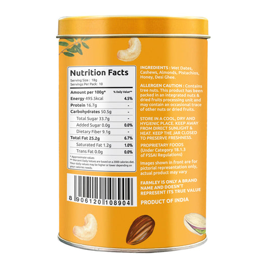 Farmley Date Bites 200 gm | Dried Fruits & Nuts Snack | Gluten Free