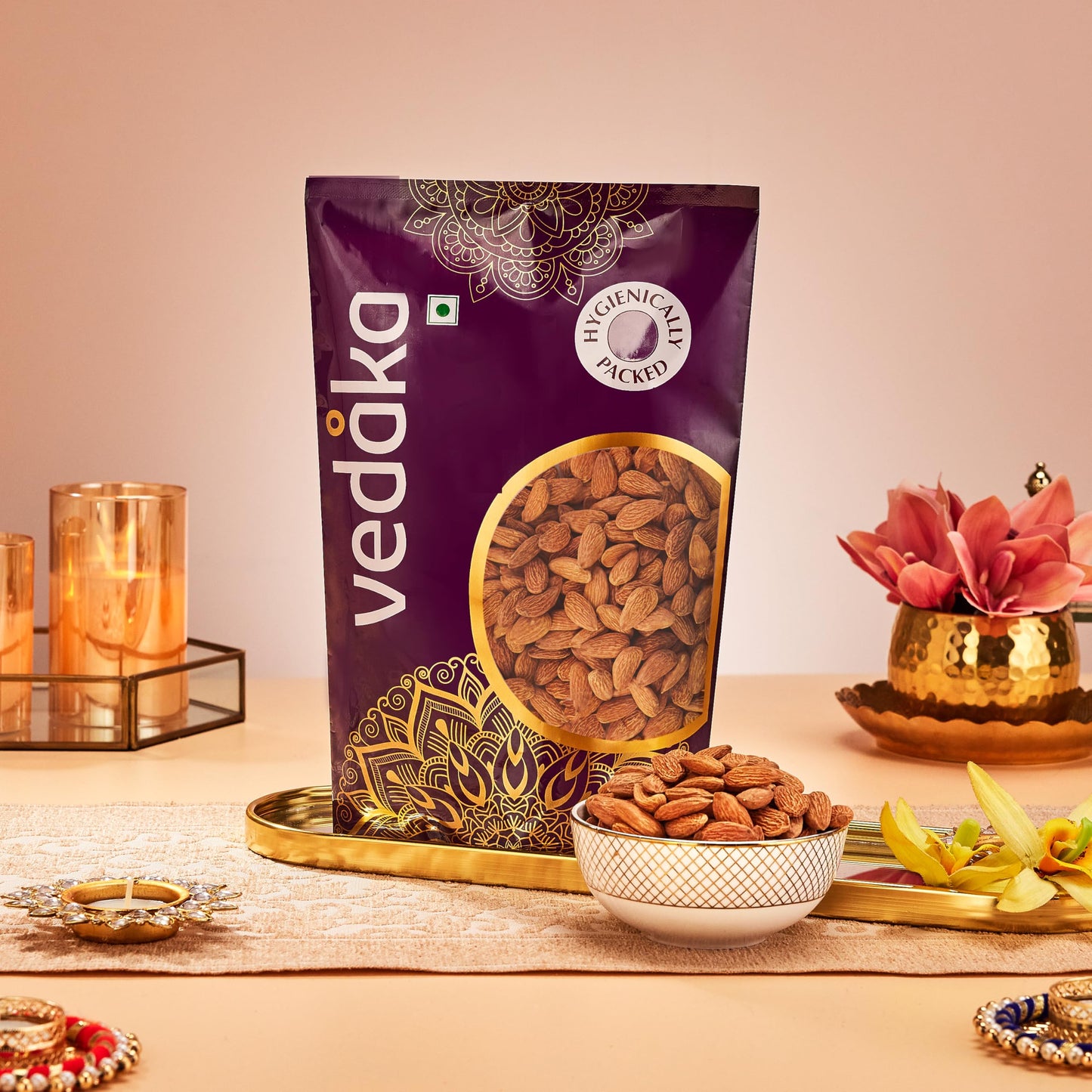 Vedaka 100% Natural California Almonds | 500 G | Dried Fruits & Nuts